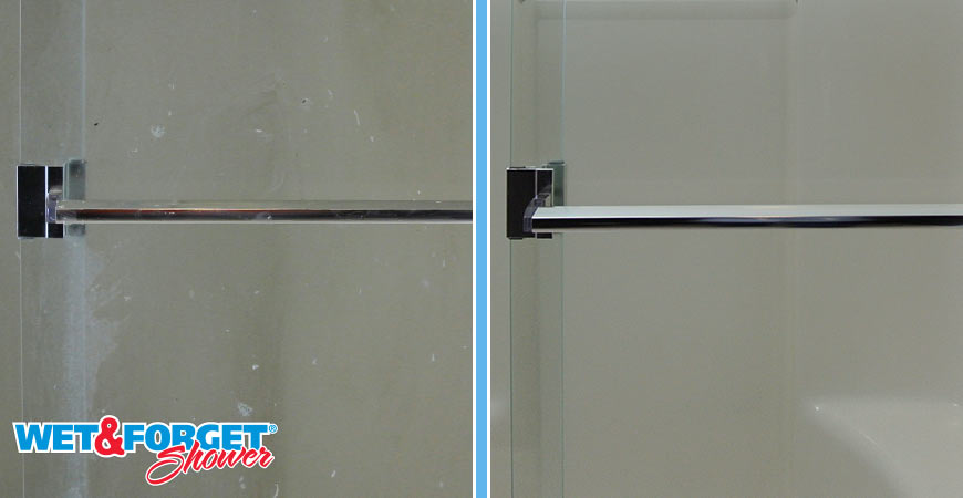 Clean glass shower doors the easy way, with Wet & Forget Shower