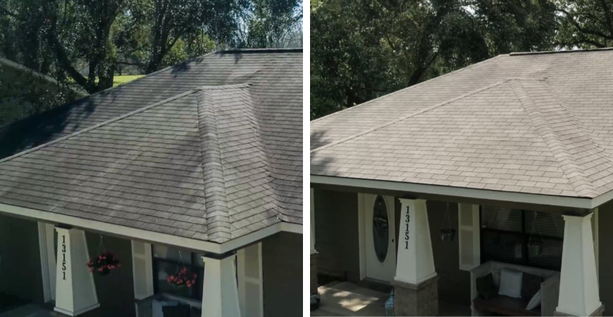 Get rid of black stains on your roof with Wet and Forget Outdoor