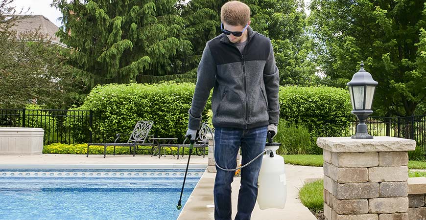 Clean your concrete pool deck with Wet & Forget