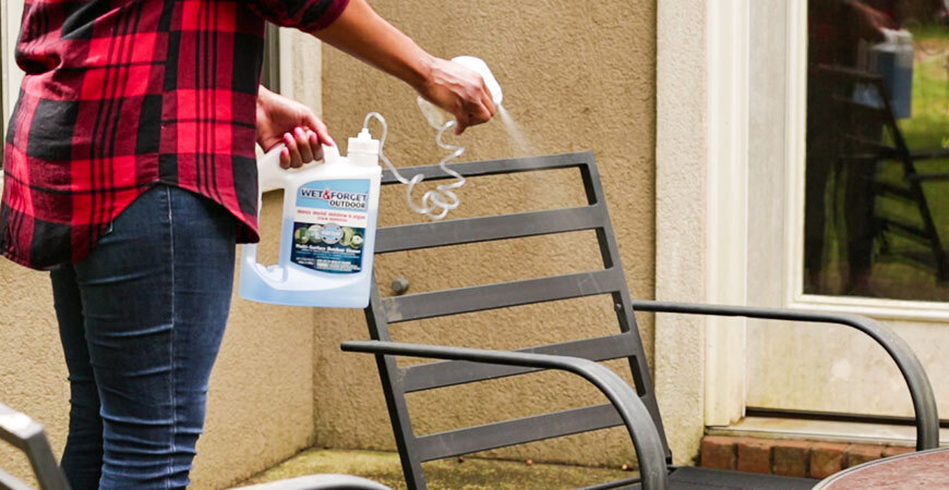 Clean outdoor furniture for Mother's Day with Wet & Forget.