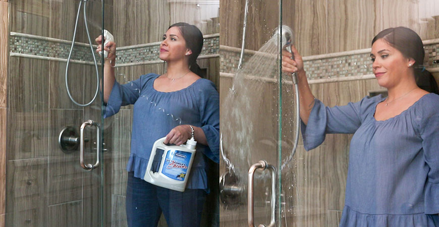 Spray your shower today, and rinse it clean tomorrow with Wet & Forget Shower!