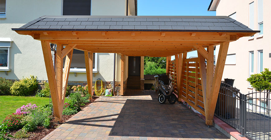 Outdoor covered structures such as a carport  can be mold and mildew-free with Wet & Forget!