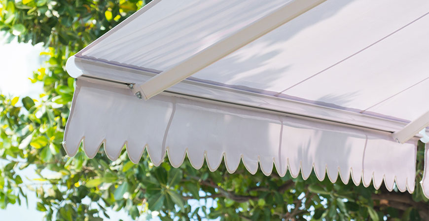 clean underside of an awning