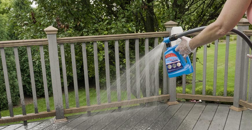 Finish up your fall cleaning checklist by applying Wet & Forget to your deck.