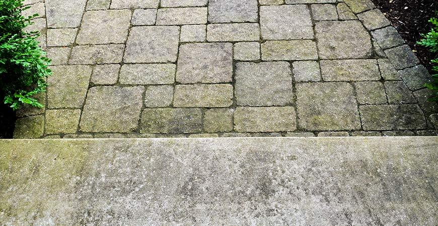 Patio before using Wet & Forget