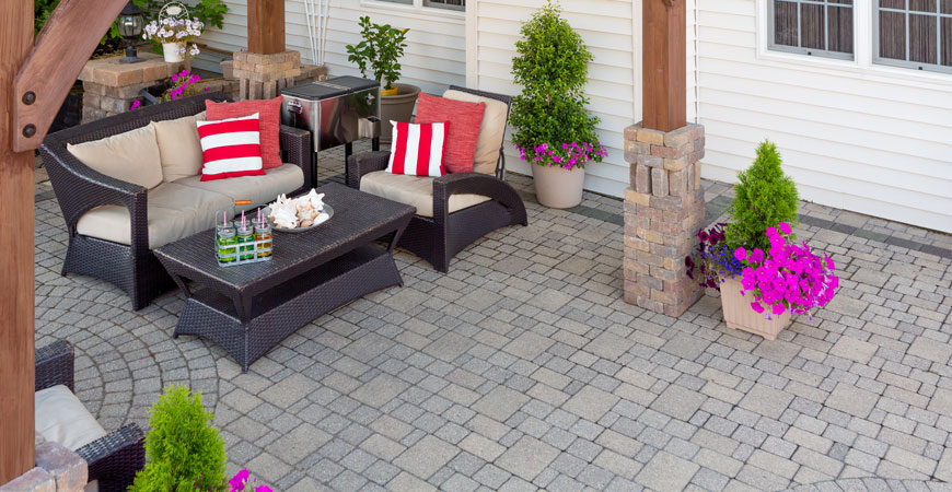 Learning how to clean a patio is easy! Wet & Forget Outdoor does the work for you.