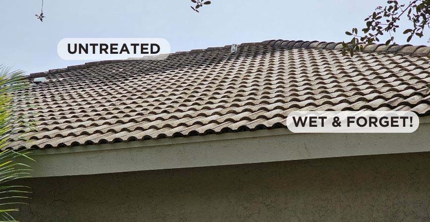 Wet and Forget Outdoor cleans tile roofs easily. 