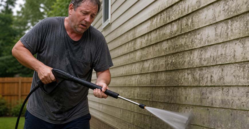 pressure wash siding